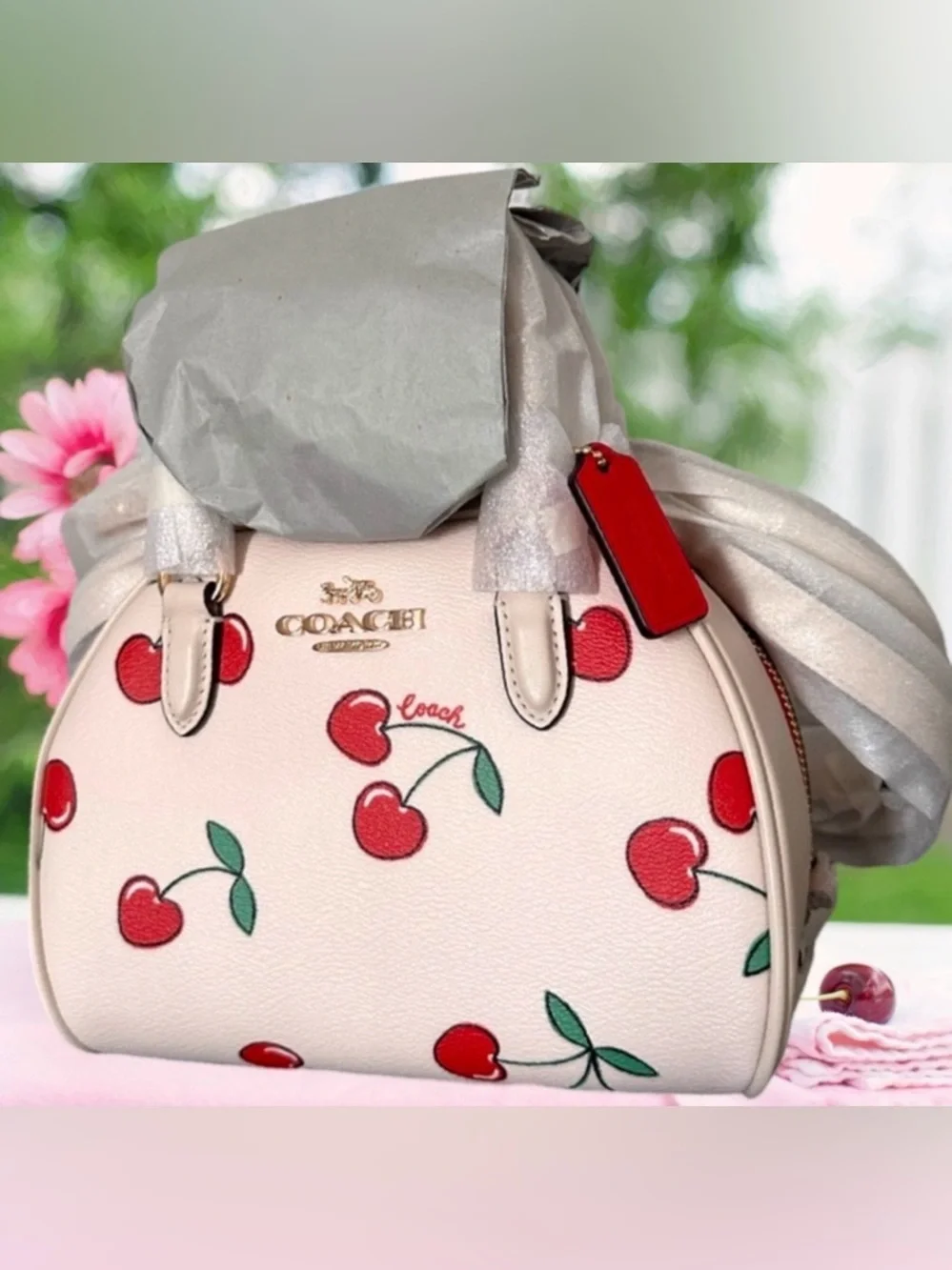 Coach 🍒 Cherry & Purse New With Tags - Picture 7 of 10